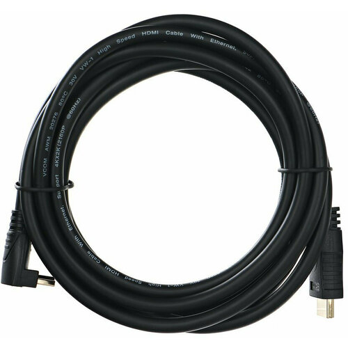 VCOM CG523-3M Кабель HDMI<=>HDMI-угловой коннектор 90град 3м, 2.0V кабель pro legend hdmi hdmi 3м угловой