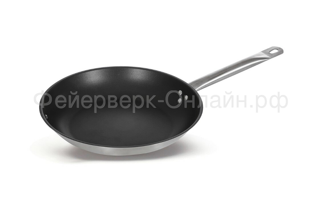 фото Сковорода Luxstahl из нержавеющей стали с антипригарным покрытием, 30 см