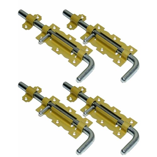 Задвижка дверная ноэз ЗД-110-Гб-SL золотой металлик/цинк (комплект 4 штуки)