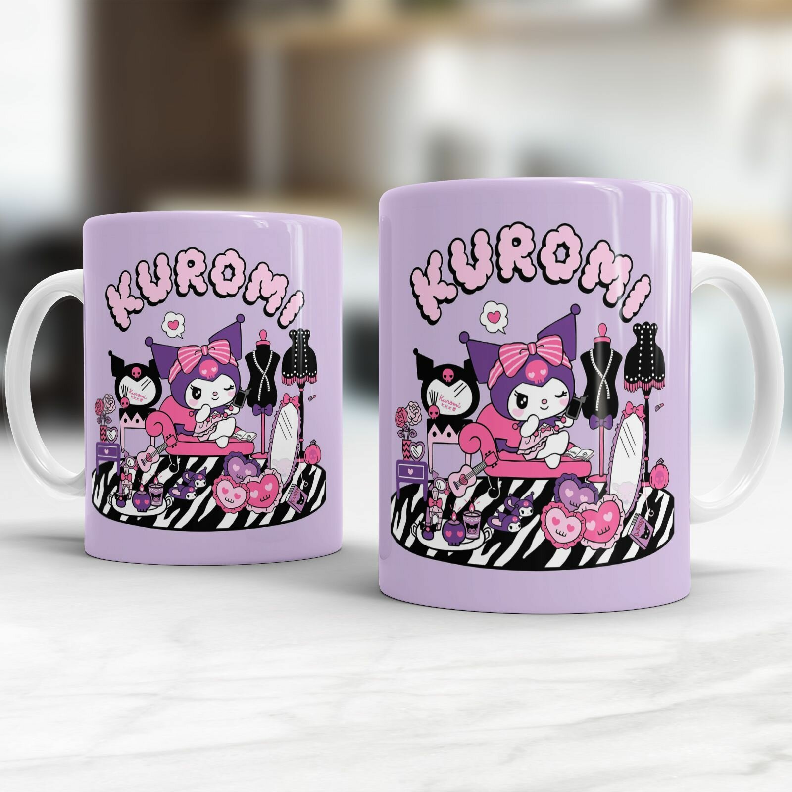 фото Кружка Аниме Hello Kitty Kuromi Куроми