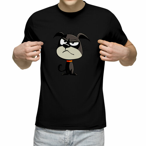 Футболка Us Basic, размер L, черный мужская футболка собака мультяшная m серый меланж
