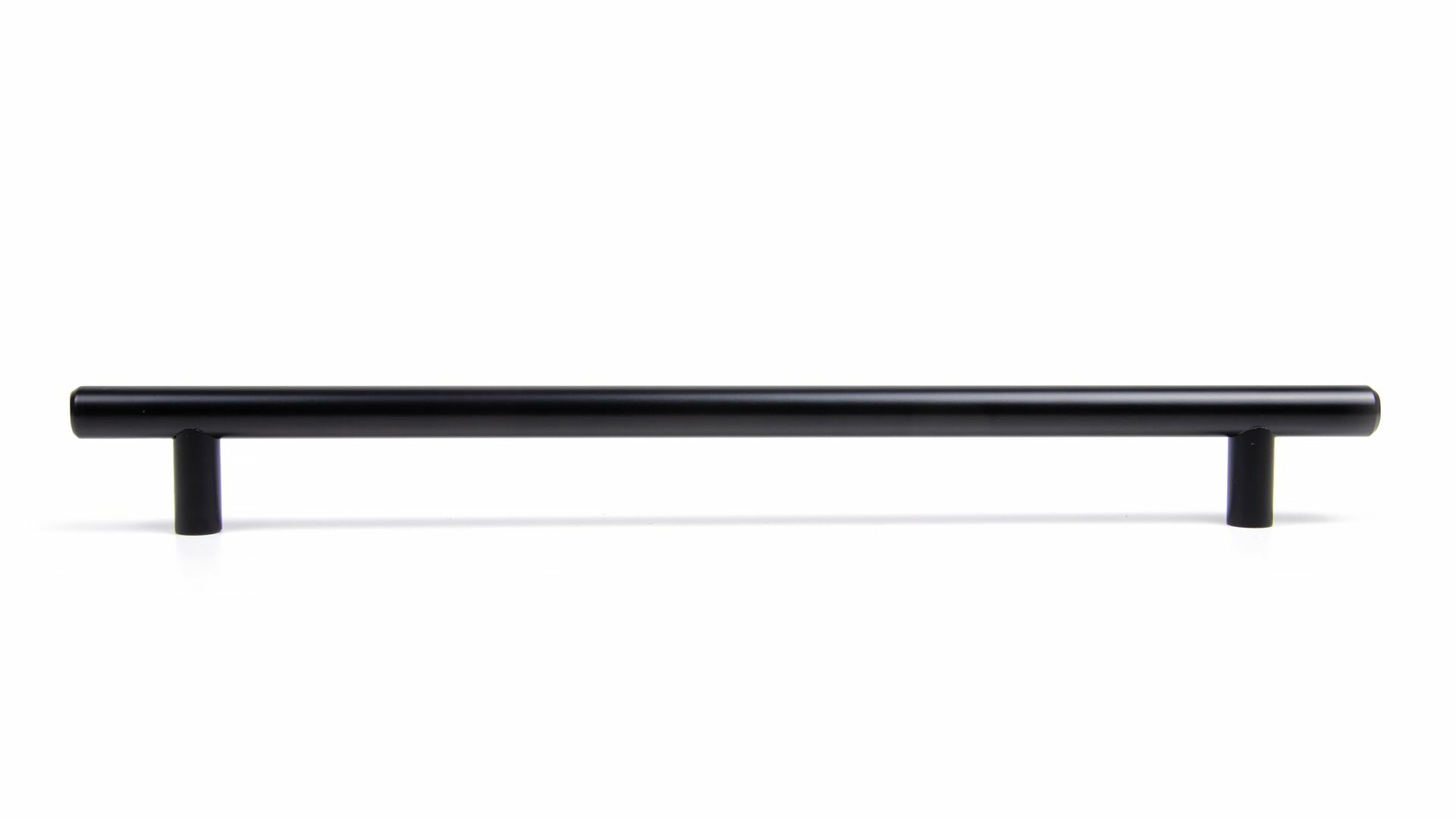 Мебельная ручка - рейлинг, длина 324 мм, межцентровое расстояние - 256 мм, диаметр 12 мм, цвет - BL - Матовый чёрный - фотография № 2