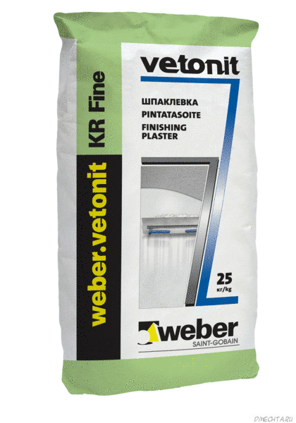 фото Шпатлевка полимерная финишная Weber.vetonit KR, 20 кг