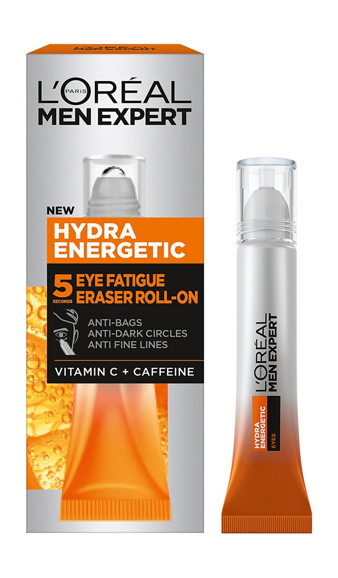 Гель против мешков и темных кругов под глазами L'Oreal Paris Men Expert Hydra Energetic Eye Fatigue Eraser Roll-On 10 мл .