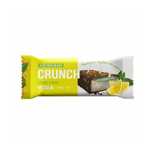 фото Bootybar протеиновый батончик crunch 16 шт 60 гр (bootybar) лимон и мята