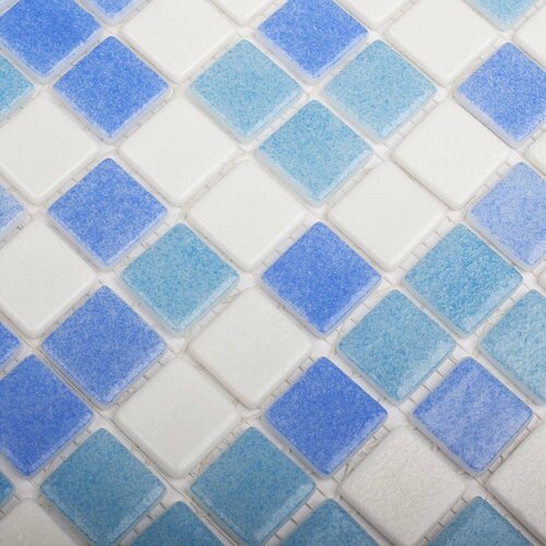 Мозаика стеклянная для пола на сетке чип 25x25 Antislip 100/110/501 Vidrepur 317х317/4, упаковка 20 листов / 2 кв. м