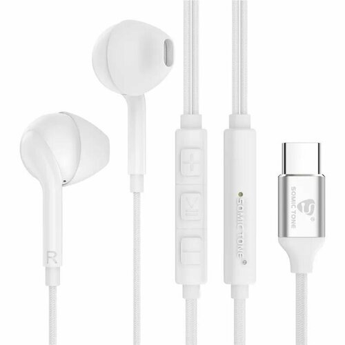 Проводные наушники Somic Tone с микрофоном и регулировкой громкости с выходом Type C 49900₽