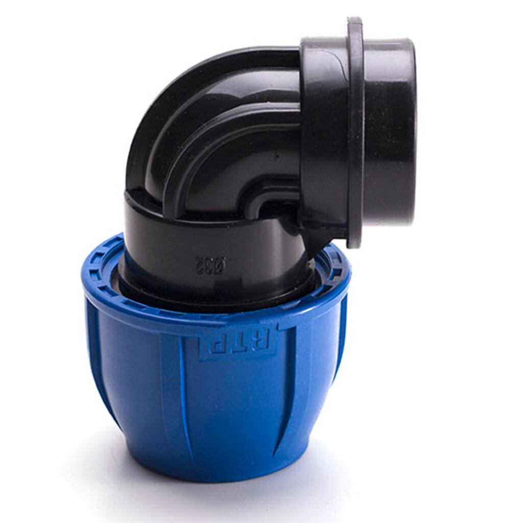 фото ПНД уголок РосТурПласт с внутренней резьбой 1 1/2", 50 мм