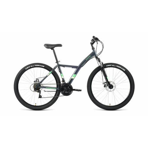 Велосипед 27.5 FORWARD DAKOTA 2.0 (DISK) (18-ск.) 2022 (рама 16.5) серый/светлый/зеленый велосипед forward nitro 18 18 1 ск 2022 серый ibk22fw18281