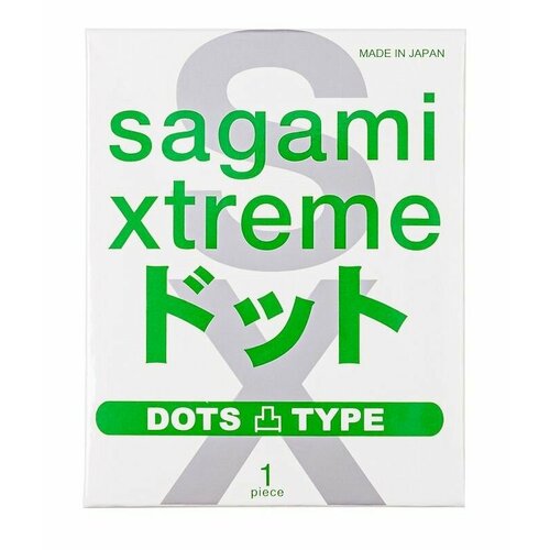 Презерватив Sagami Xtreme Type-E с точками - 1 шт. | Sagami | Презервативы