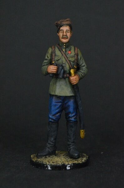Фигурка коллекционная статуэтка Оловянный солдатик окрашенный Чапаев