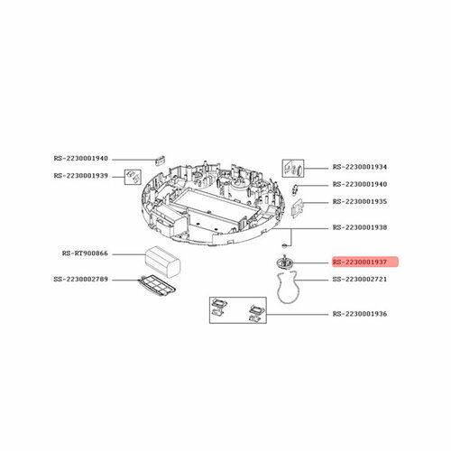 Малое колесо робота-пылесоса Tefal Serie 60 (RS-2230001937)