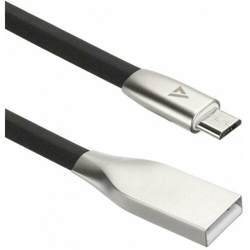 кабель lightning 1 2м acd acd u922 p5b плоский черный Кабель microUSB 1.2м ACD ACD-U922-M1B плоский черный