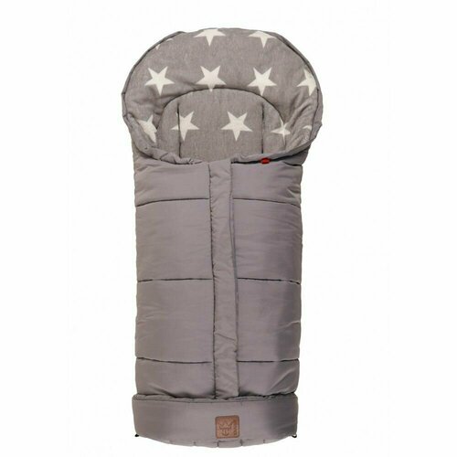 Конверт для новорожденных на молнии Kaiser Jooy Microfleece, Star Print Light Grey 65718423