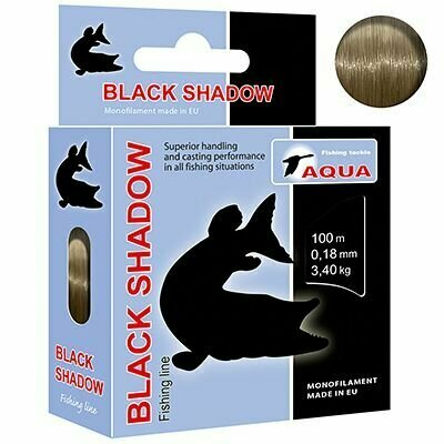 Леска для рыбалки AQUA Black Shadow 035mm 100m ( 1 штука )