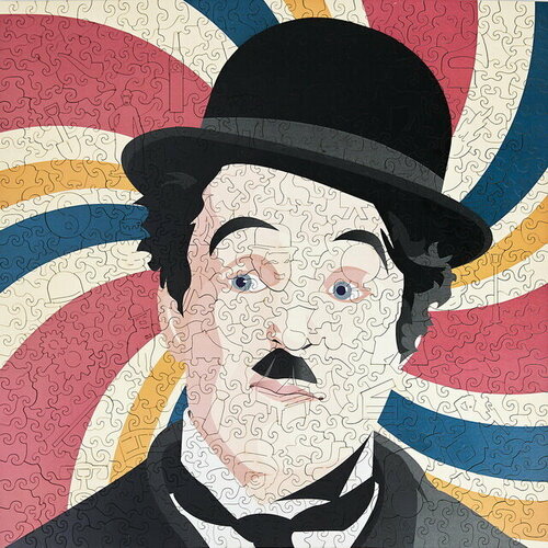 Active Puzzles Деревянный пазл Чарли Чаплин 40*40 см, 465 элементов Charlie-Chaplin-puzzles