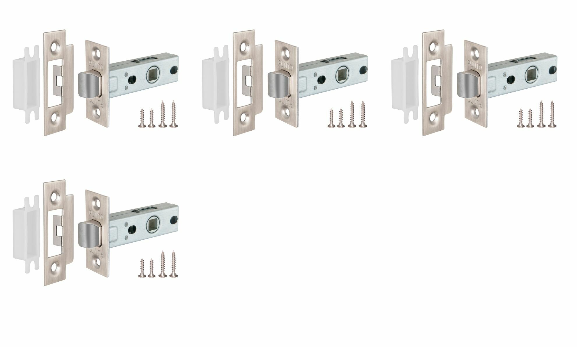 Защелка врезная Punto (Пунто) L45-8 SN Матовый никель (комплект 4 штуки)