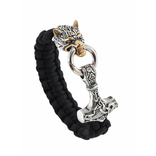 фото Браслет, размер 21 см, черный цветной кит