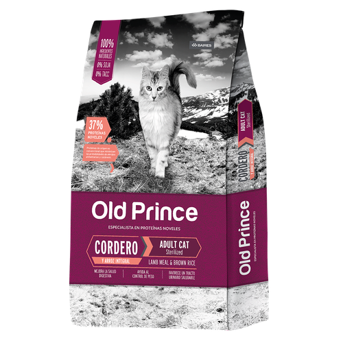 Сухой корм Old Prince Noveles Cat Sterilized для стерилизованных кошек, ягнёнок с бурым рисом 1 кг