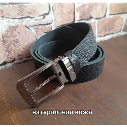 фото Ремень , размер 130, черный ручная работа