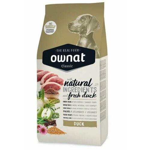 Ownat Adult Classic Сухой корм для собак, с уткой, 4 кг