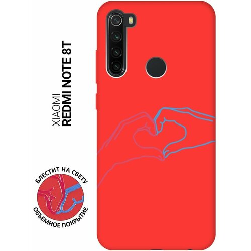 Силиконовый чехол на Xiaomi Redmi Note 8T, Сяоми Редми Ноут 8Т Silky Touch Premium с принтом Fall in Love красный матовый soft touch силиконовый чехол на xiaomi redmi note 9t сяоми редми ноут 9т с 3d принтом fall in love черный