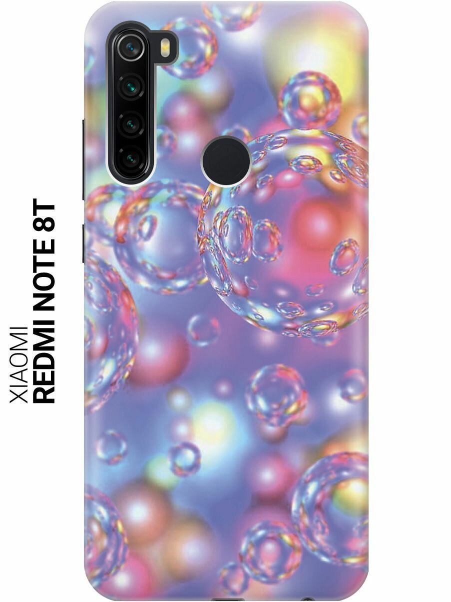 Силиконовый чехол на Xiaomi Redmi Note 8T, Сяоми Редми Ноут 8Т с принтом "Необычные пузырьки"