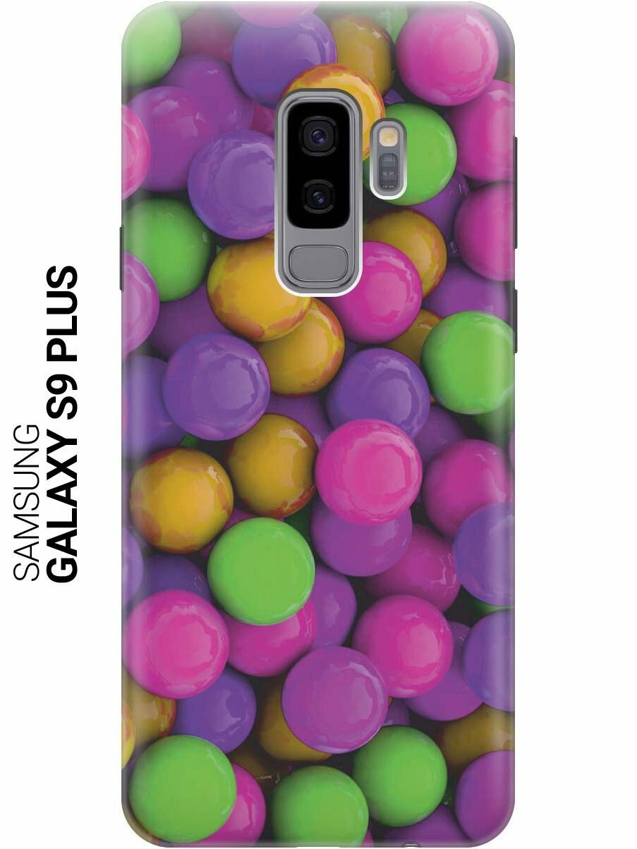GOSSO Ультратонкий силиконовый чехол-накладка для Samsung Galaxy S9 Plus с принтом "Разноцветные драже"