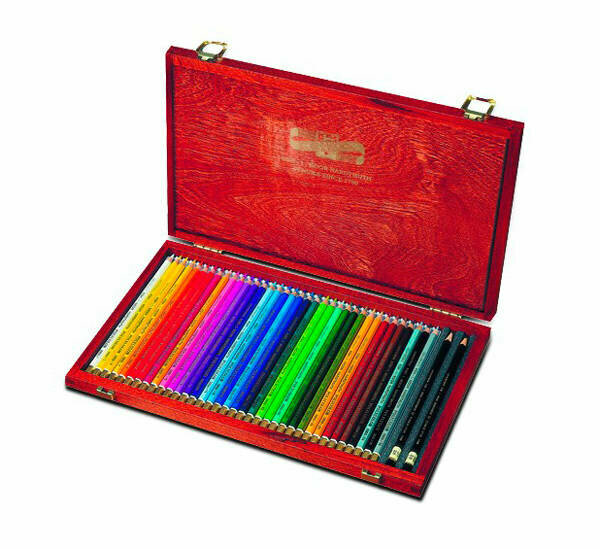 Набор карандашей Koh-i-Noor Polycolor 3895 , шестигранный, 36 цв., коробка деревянная - фото №8
