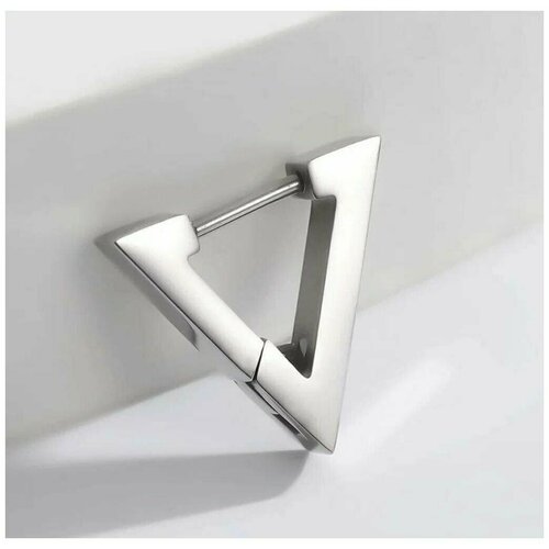 Серьги Kyle, искусственный камень, размер/диаметр 14 мм., серебряный