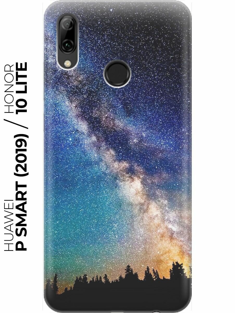 RE: PA Накладка Transparent для Huawei P Smart (2019) / Honor 10 Lite с принтом "Лес и звезды"