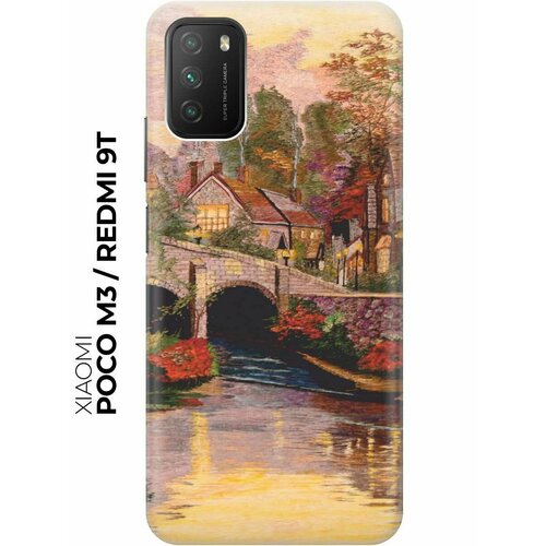 Чехол - накладка ArtColor для Xiaomi Poco M3 с принтом Вид на живописный мост re pa чехол накладка artcolor для xiaomi poco x3 с принтом вид на живописный мост