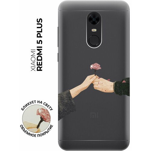 Силиконовый чехол с принтом Hands для Xiaomi Redmi 5 Plus / Сяоми Редми 5 Плюс силиконовый чехол с принтом lady unicorn для xiaomi redmi 5 plus сяоми редми 5 плюс