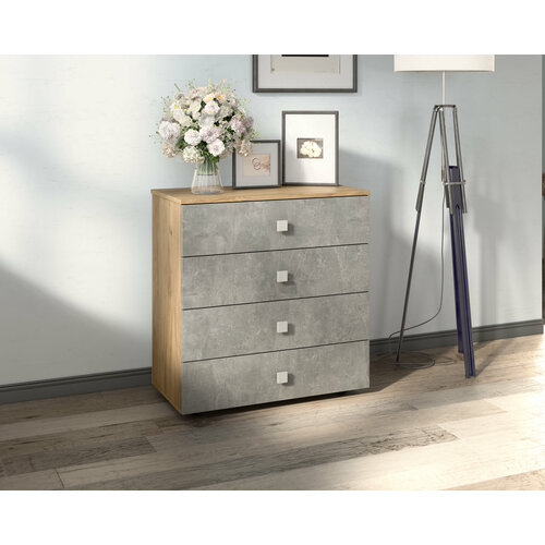 Комод Betel ЛОФТ-4 ДУБ крафт золотой ателье светлое 9552₽