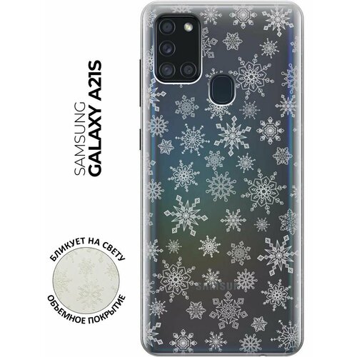  -  Transparent 3D  Samsung Galaxy A21s   Fairy Snowflakes