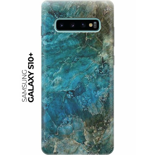 Чехол - накладка ArtColor для Samsung Galaxy S10+ с принтом Синий мрамор чехол накладка artcolor для samsung galaxy a31 с принтом синий мрамор