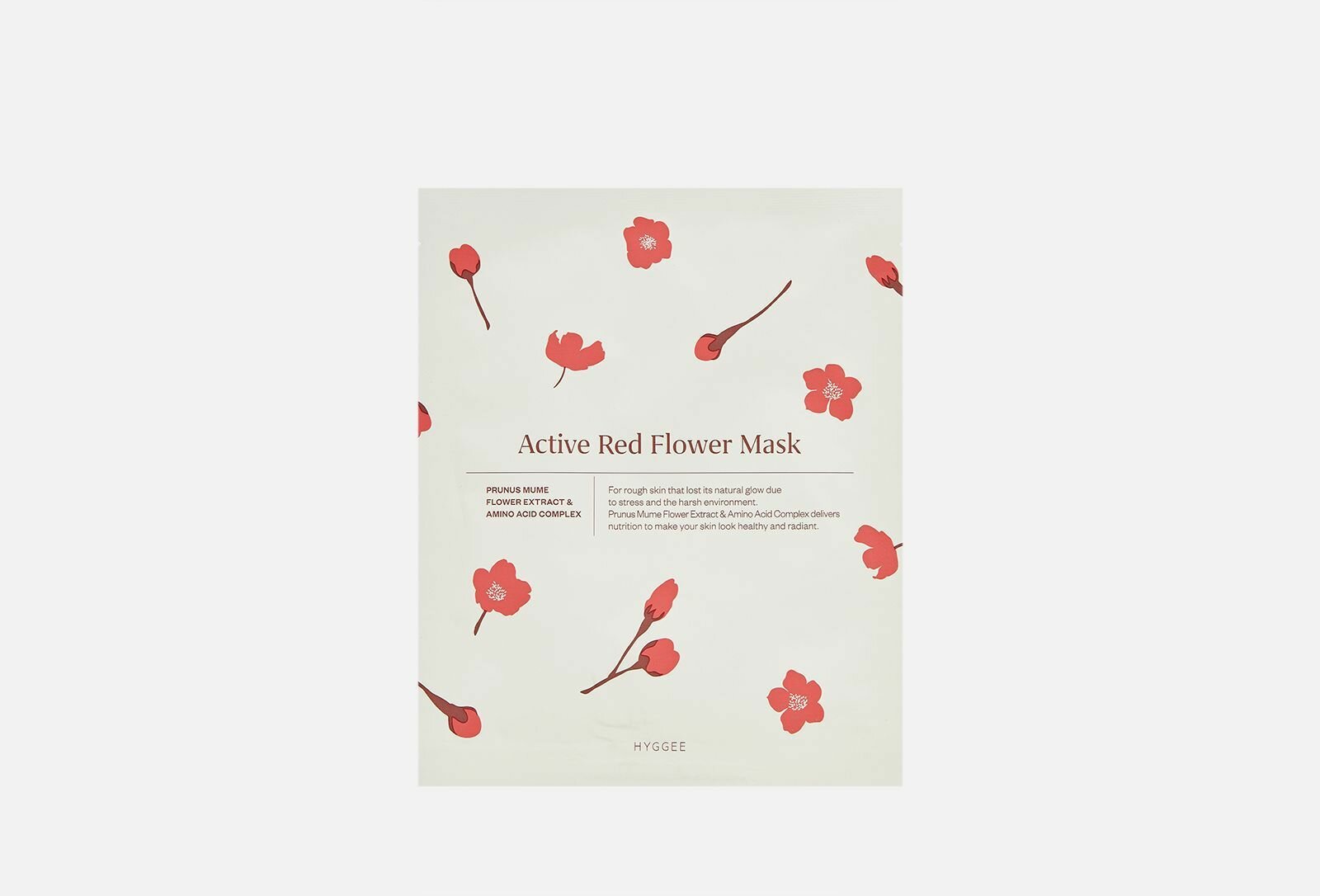 Маска для сияния кожи HYGGEE "Active Red Flower Mask"