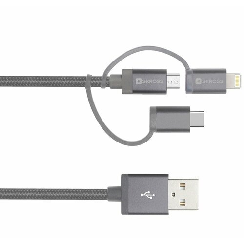 Кабель 3 в 1 Кабель быстрой зарядки (для устройств с разъемом Lightning, USB C или Micro USB) 2.700271