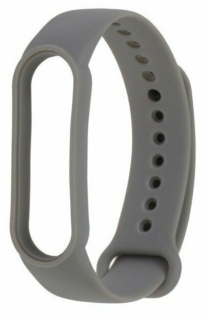 Ремешок для фитнес-браслета Mi Band 5/6 LuazON, силиконовый, серый