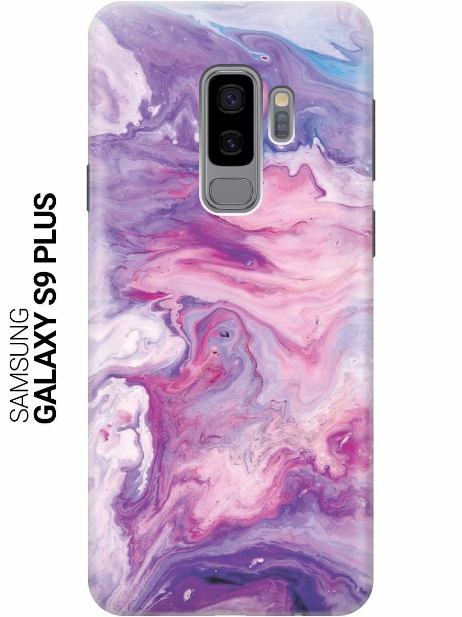 GOSSO Ультратонкий силиконовый чехол-накладка для Samsung Galaxy S9 Plus с принтом "Purple Marble"