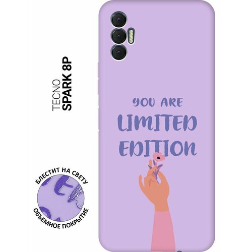 Силиконовый чехол на Tecno Spark 8P / Техно Спарк 8Р Silky Touch Premium с принтом Limited Edition сиреневый силиконовый чехол на tecno spark 8p техно спарк 8р silky touch premium с принтом sarcasm element сиреневый