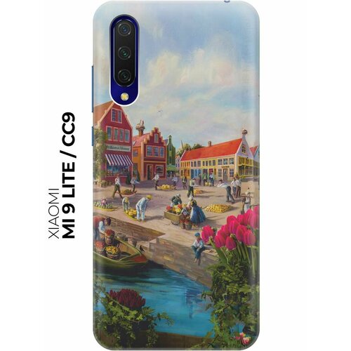 Чехол - накладка ArtColor для Xiaomi Mi 9 Lite / CC9 с принтом Старинный Амстердам чехол накладка artcolor для xiaomi redmi 9 с принтом старинный амстердам