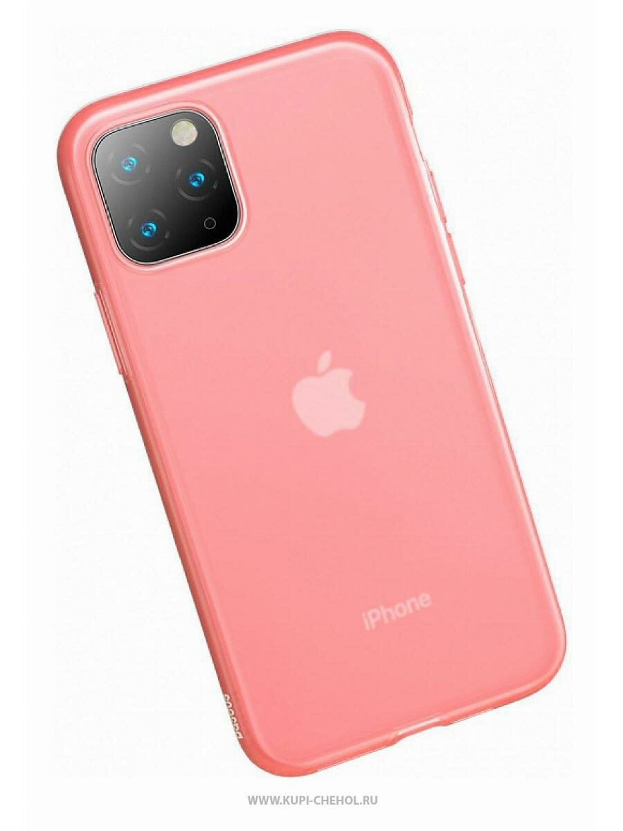 Чехол Baseus (WIAPIPH65S-GD09) для iPhone 11 Pro Max (Transparent Red) - фото №10