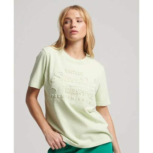 Футболка Superdry EMBOSSED VL T SHIRT, размер 8, зеленый