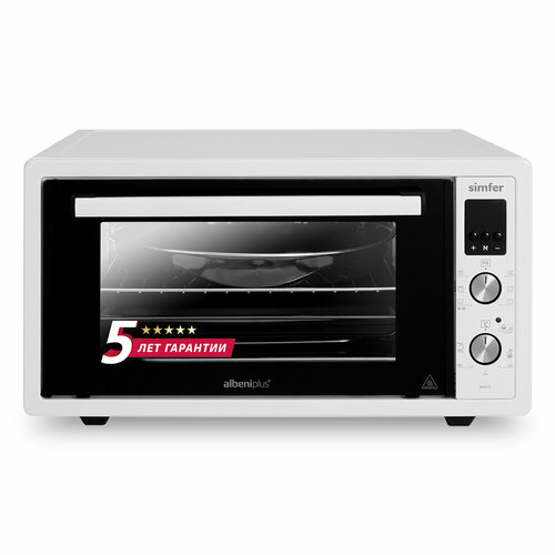 Мини-печь Simfer M4570 6 режимов конвекция двойное стекло цифровой дисплей цвет белый 1298000₽