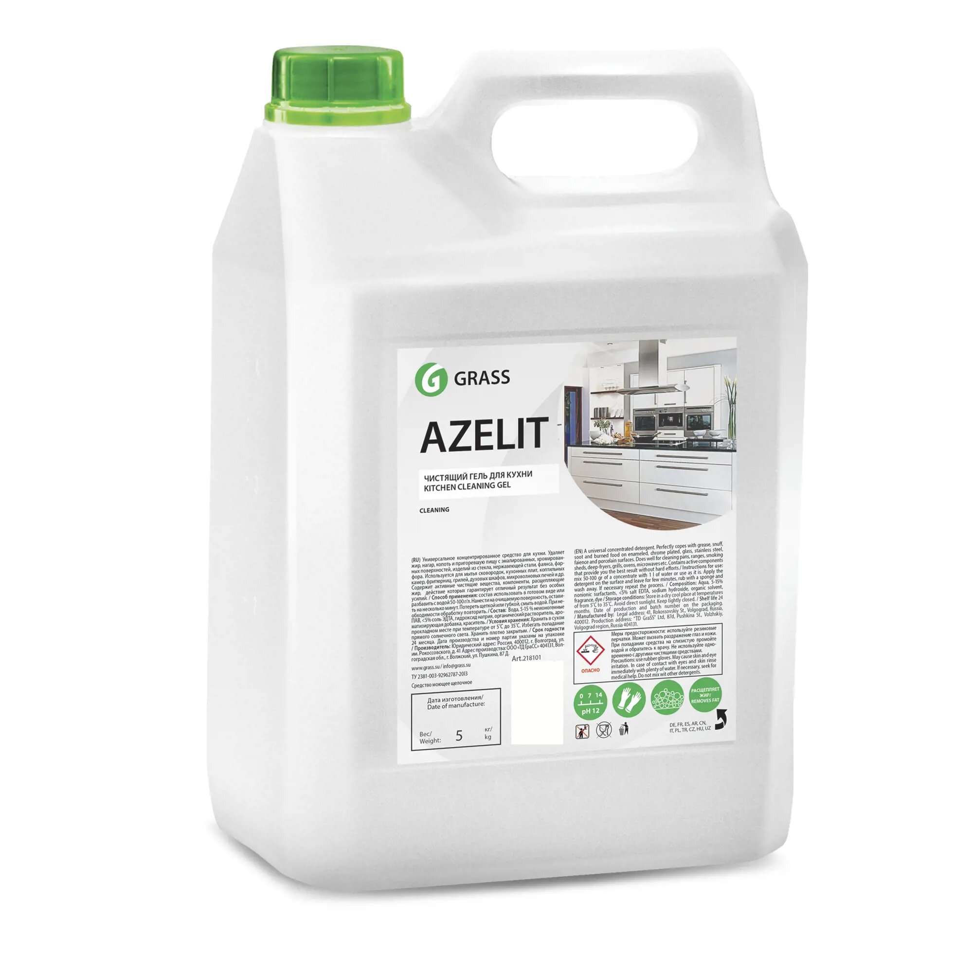 Чистящее средство для кухни Grass Azelit gel, 5 л