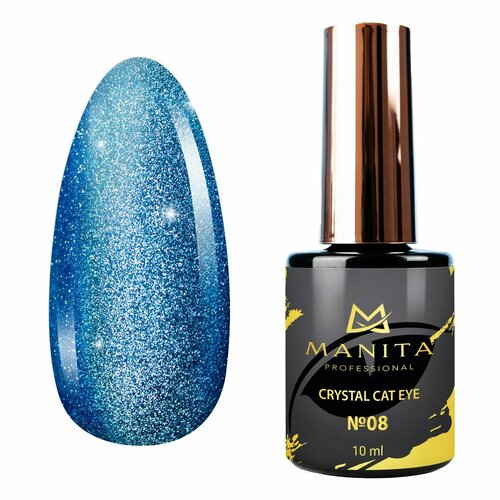 Гель-лак Manita Professional Гель-лак для ногтей с эффектом кошачьего глаза / Crystal Cat Eye №08, 10 мл