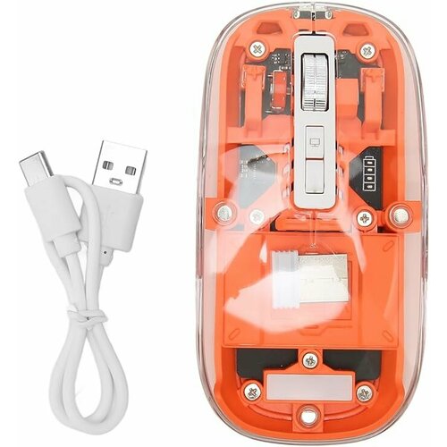 Беспроводная бесшумная мышь M133 оранжевого цвета 140000₽
