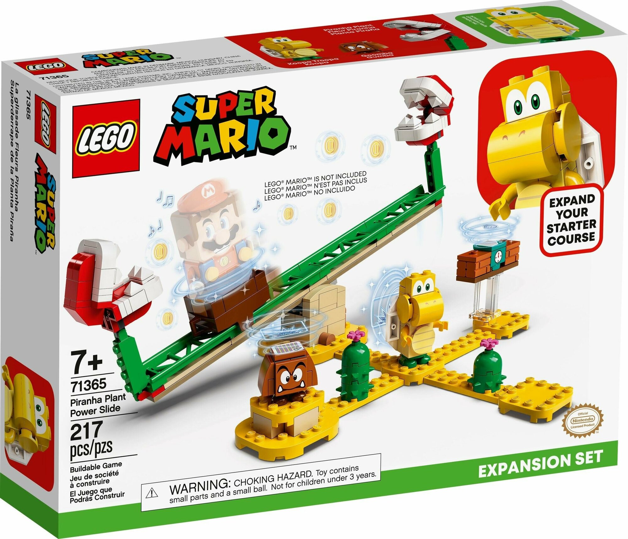 Конструктор LEGO Super Mario 71365 Дополнительный набор Мощная атака Растения-пираньи, 217 дет.