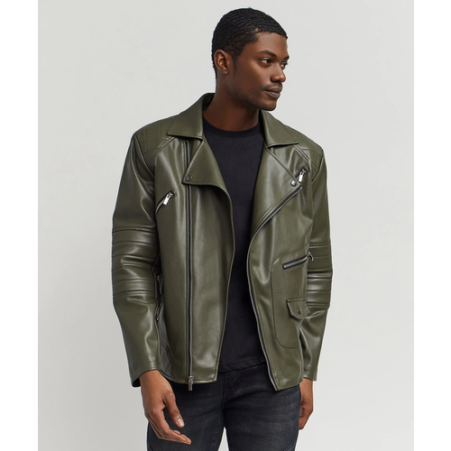 Кожаная куртка REASON, размер L, хаки